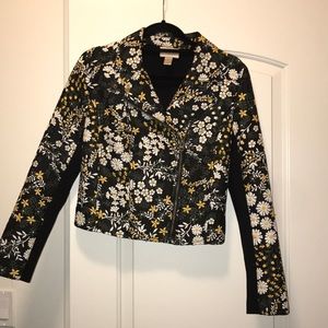 Black flower jacket